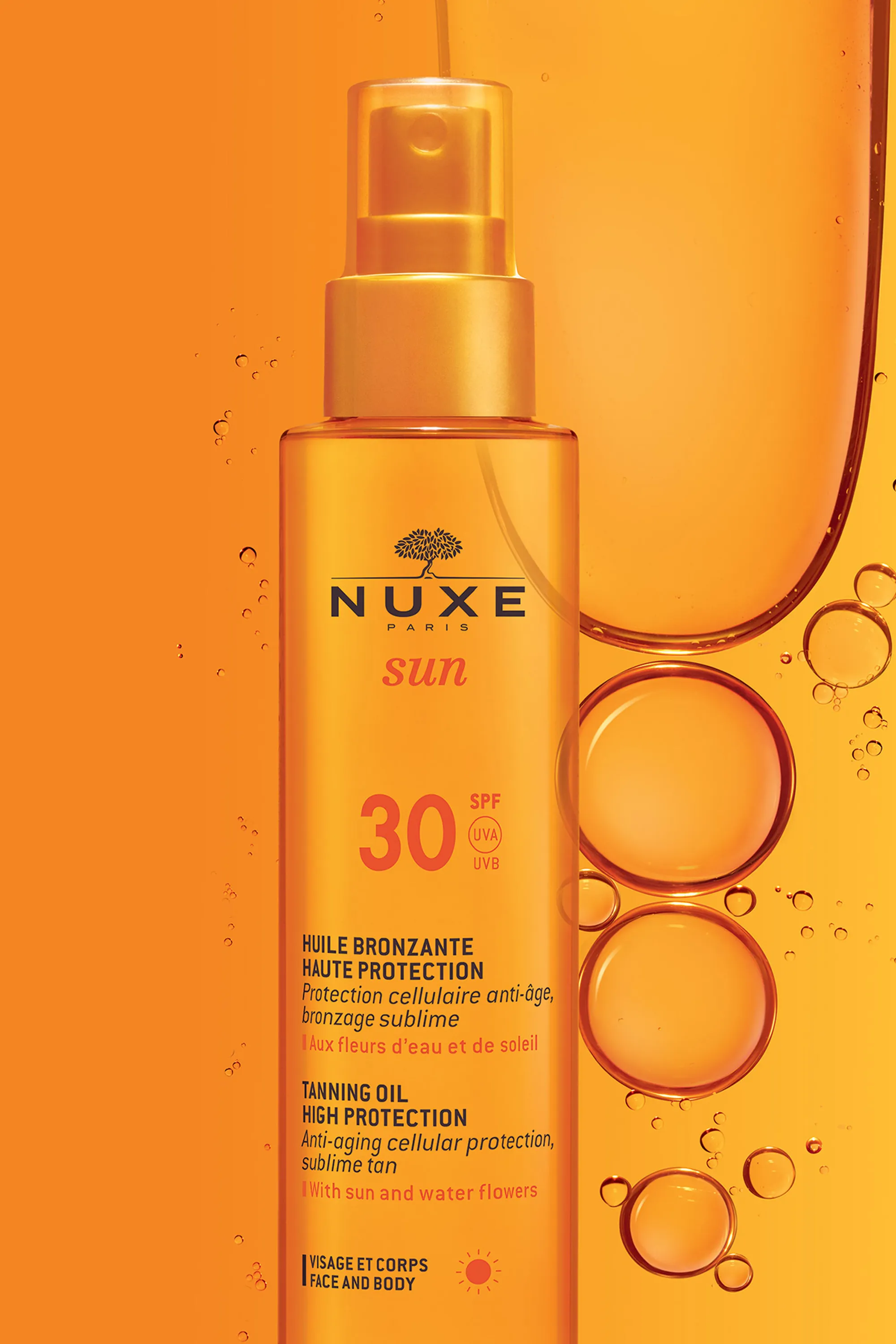 Nuxe Huile bronzante haute protection SPF30 Nuxe Sun-150 ml