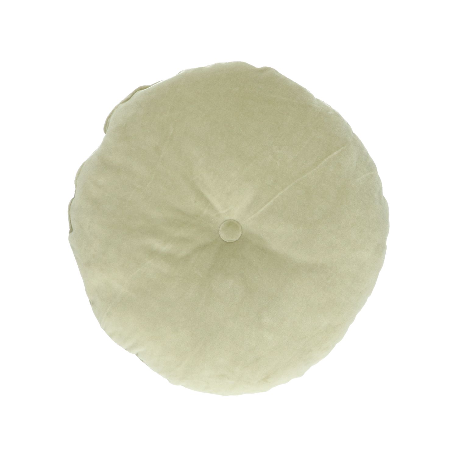 Velours kussen, bio-katoen, celadon, rond