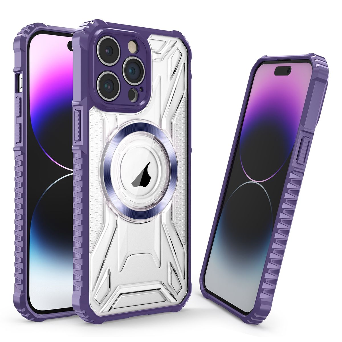 Hülle für Apple iPhone 15 Pro Handy Schutz Case Cover Magsafe Bumper Etui Schale