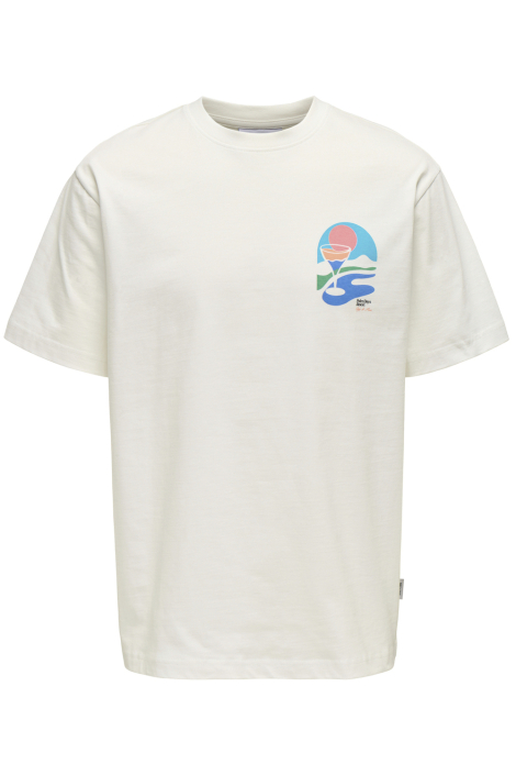 Only & Sons witte heren t-shirt