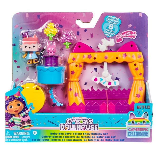Gabby's Dollhouse - Balkon-Spielset - Baby Box - Talentwettbewerb