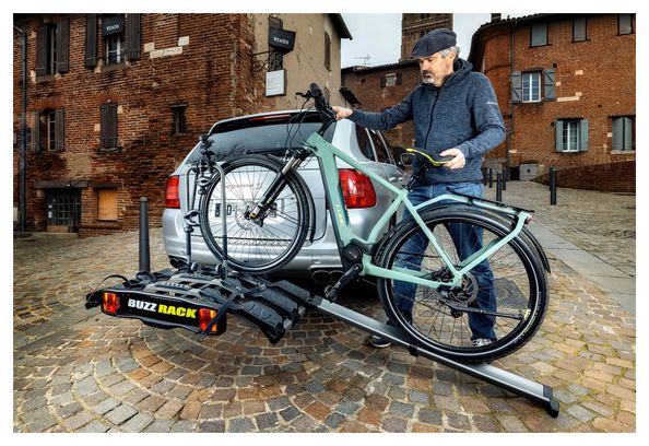Buzz Rack E-Hornet 3 Towbar Bike Rack 7 Pins - 3 Bikes (E-bike Compatible) Black