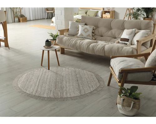 Salerno beige rond tapijt, Ø 160 cm
