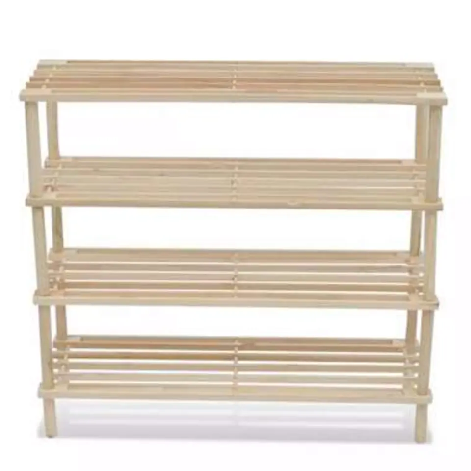 vidaXL - Houten Schoenenkast - Beige - Hout - 2 stuks