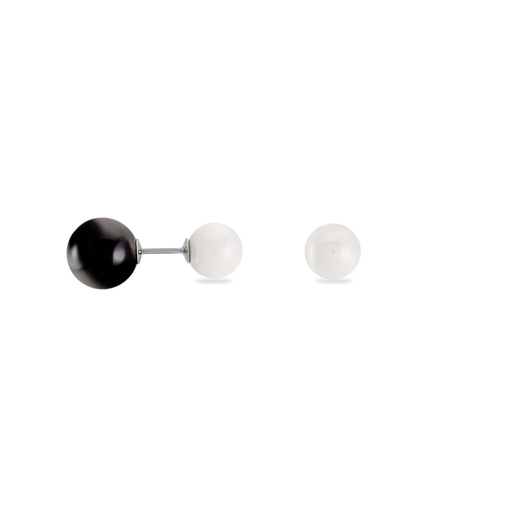 Bijoux D'oreilles Venissia Argent Blanc Céramique