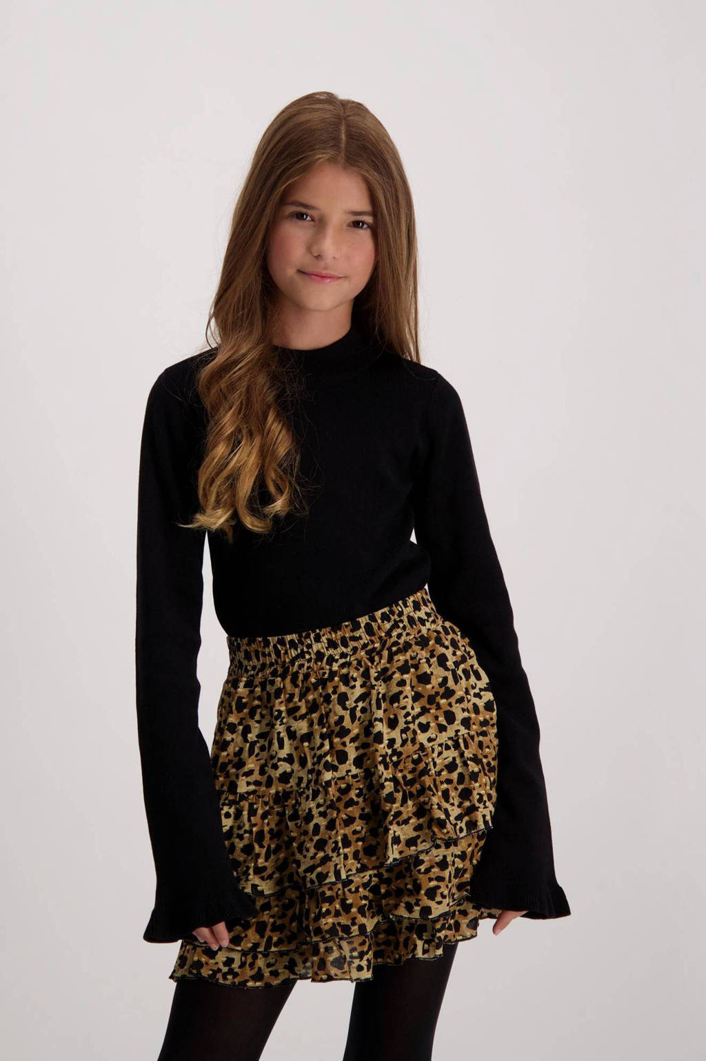Cars rok met dierenprint bruin