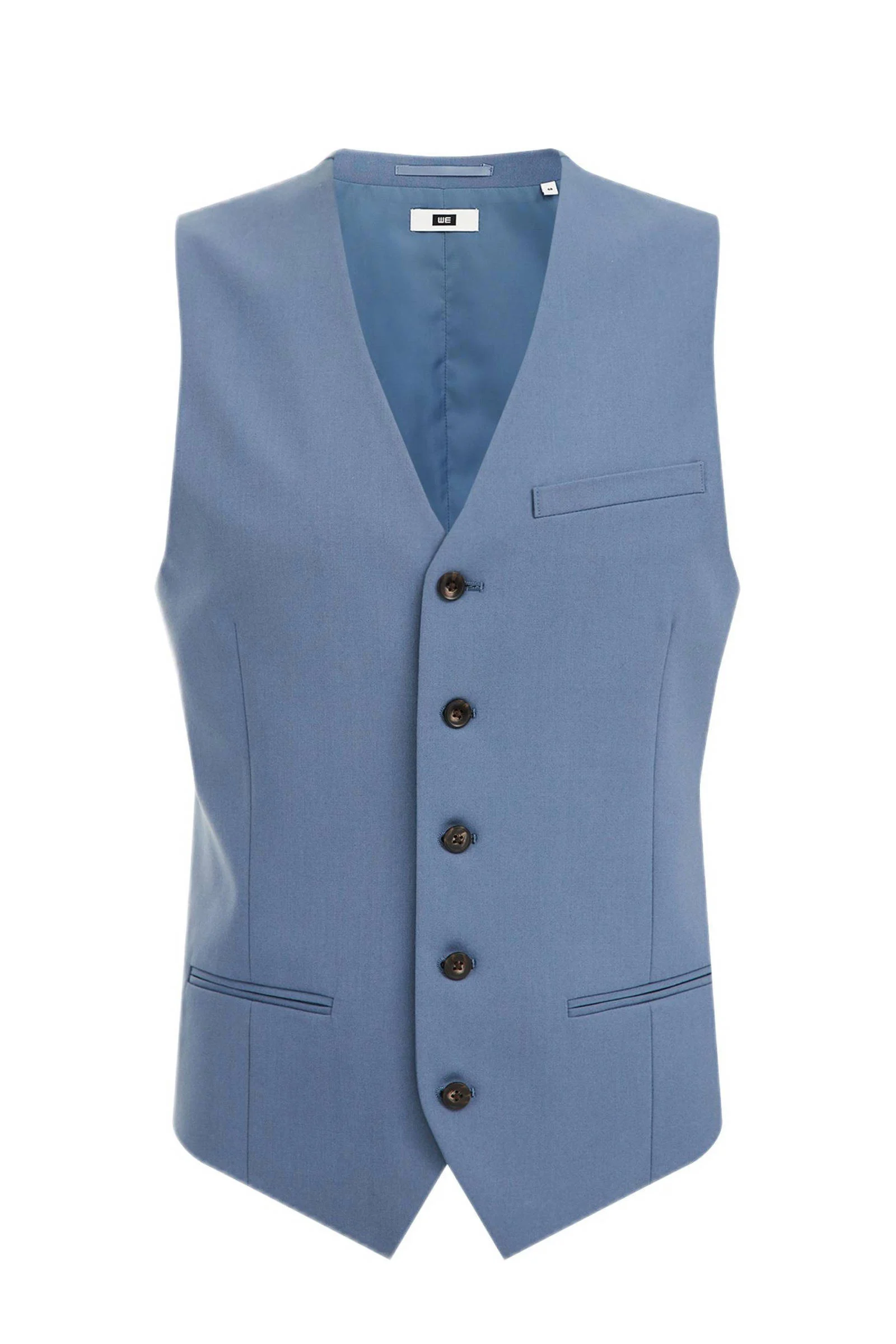 WE Fashion gilet van polyester Rural Blue