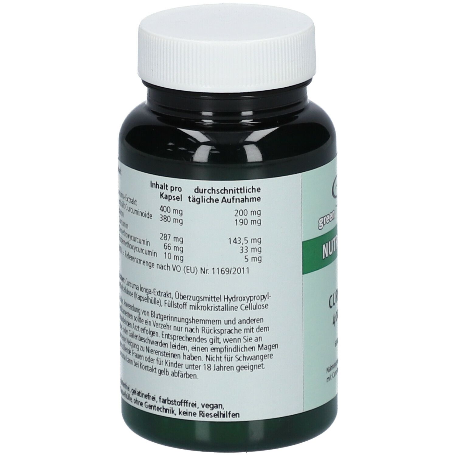 green line NUTRITHEKE Curcuma 400 mg