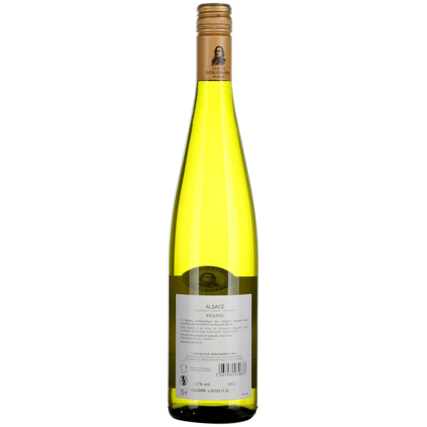 Alsace AOP Riesling Baron de Hoen -75cl