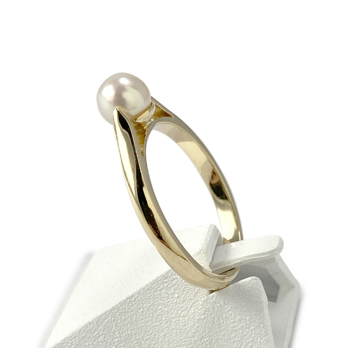 Bague d'occasion or 750 jaune perle de culture
