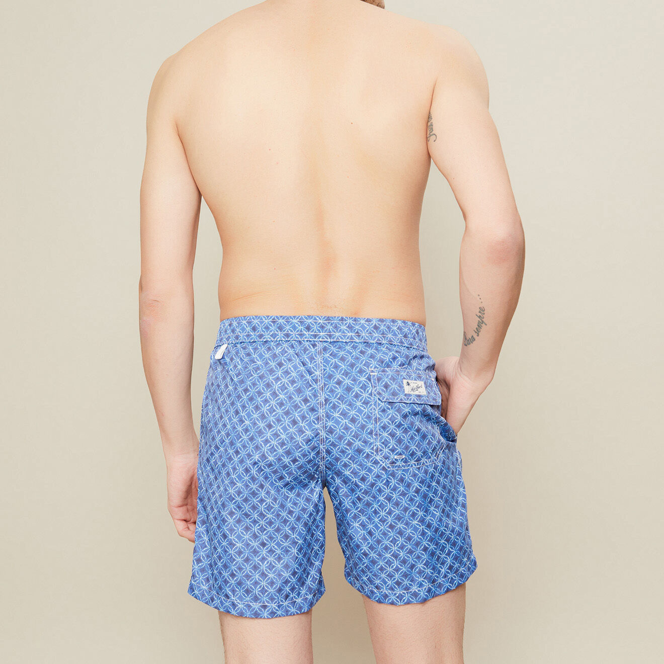 Hartford Short de bain Swim Rosace imprimé bleu