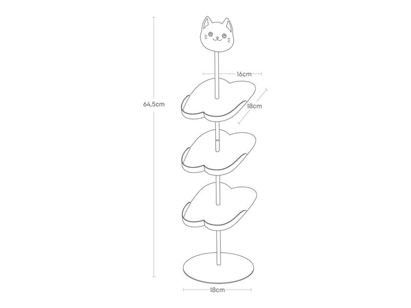 Yamazaki Schuhregal Katze 67 cm, Schwarz Organizer für Kinderschuhe