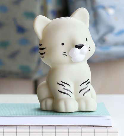 A Little Lovely Company Nachtlicht - 9, 7x14 cm - White Tiger -