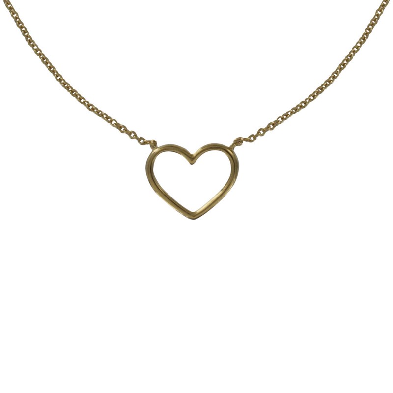 Collier Plaqué Or Coeur Ajouré