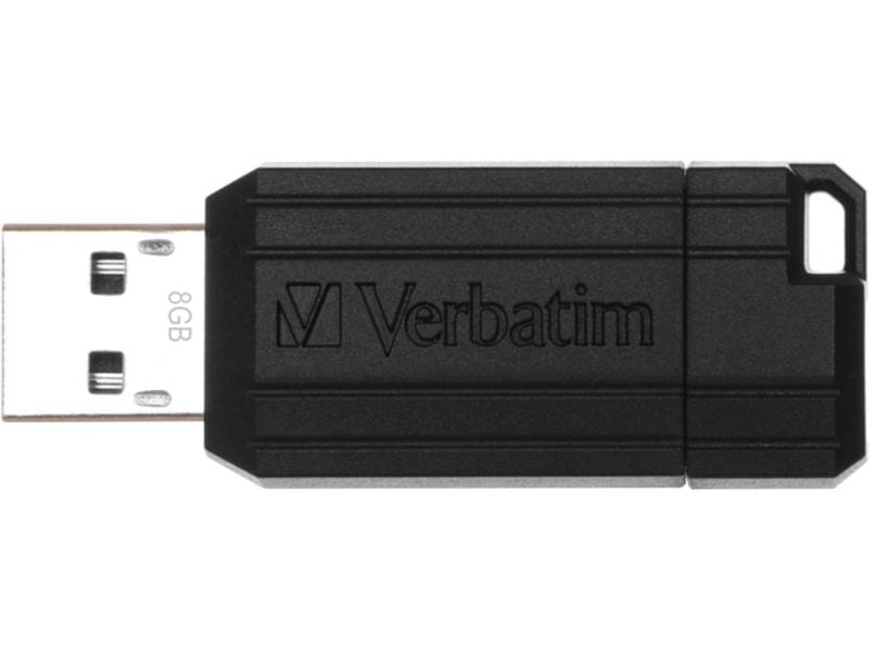 Verbatim USB-Stick PinStripe 8 GB USB-Stick mit praktischem Schiebemechanismus