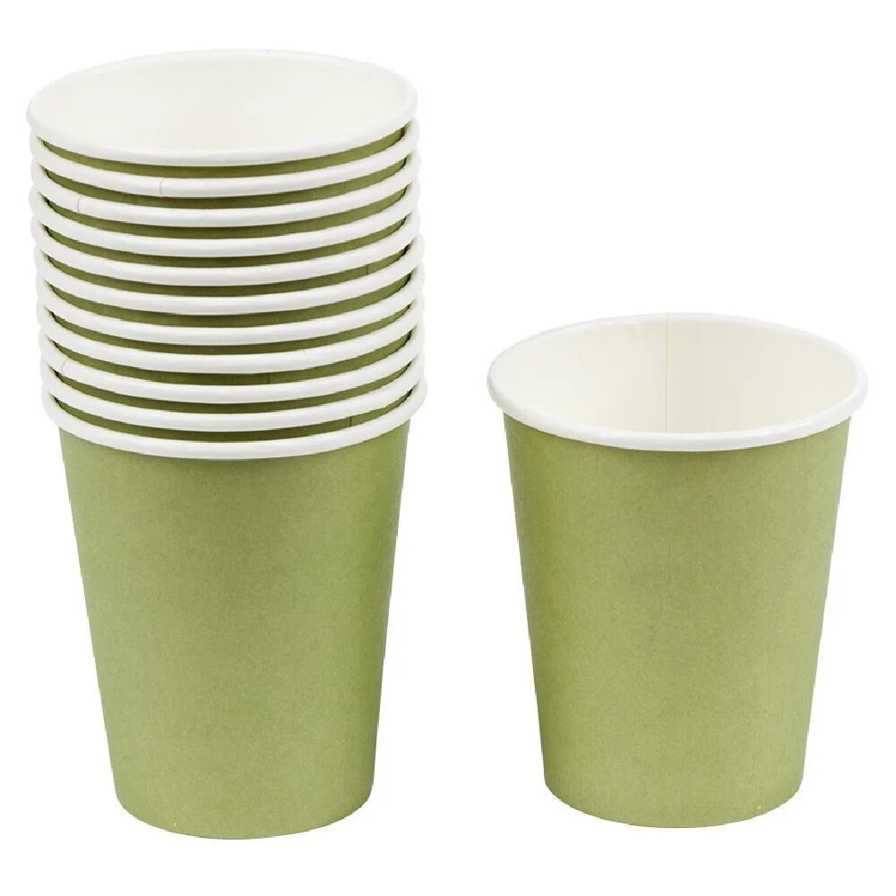 Gobelet en carton vert 25cl x12