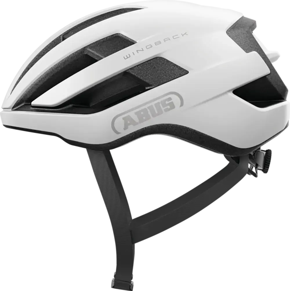 Abus WingBack Race Fietshelm Polar Wit