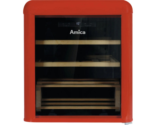 Amica WKR 341 910 R wijnkoeler, afmetingen (B x H x D): 480 x 535 x 505 mm, koelvak: 48 l, rood