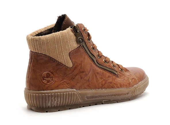 Rieker boots bottine plates femme n0709 marron
