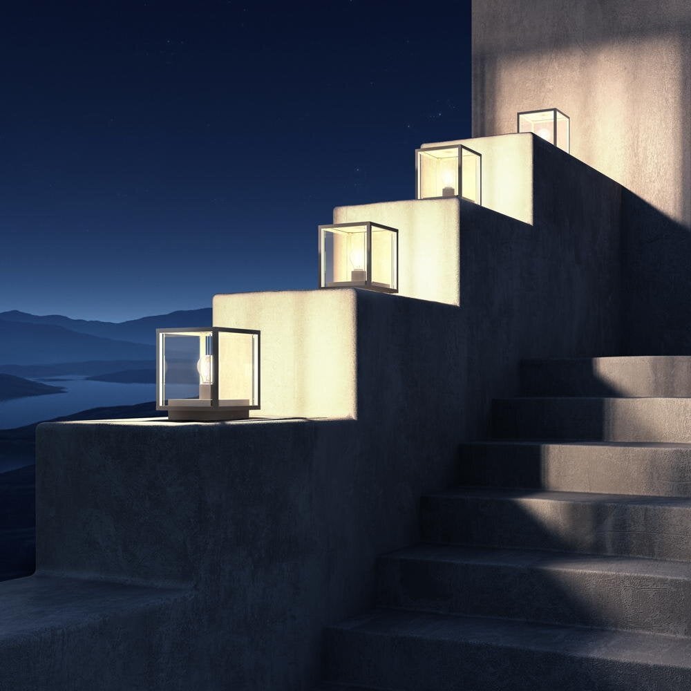 LED-sokkellamp met één lamp en glazen behuizing