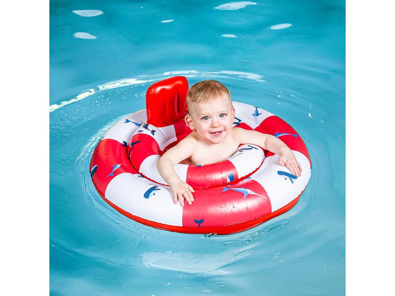 Swim Essentials Schwimmsitz 0-1 Jahre Whale Red/White Babyschwimmer