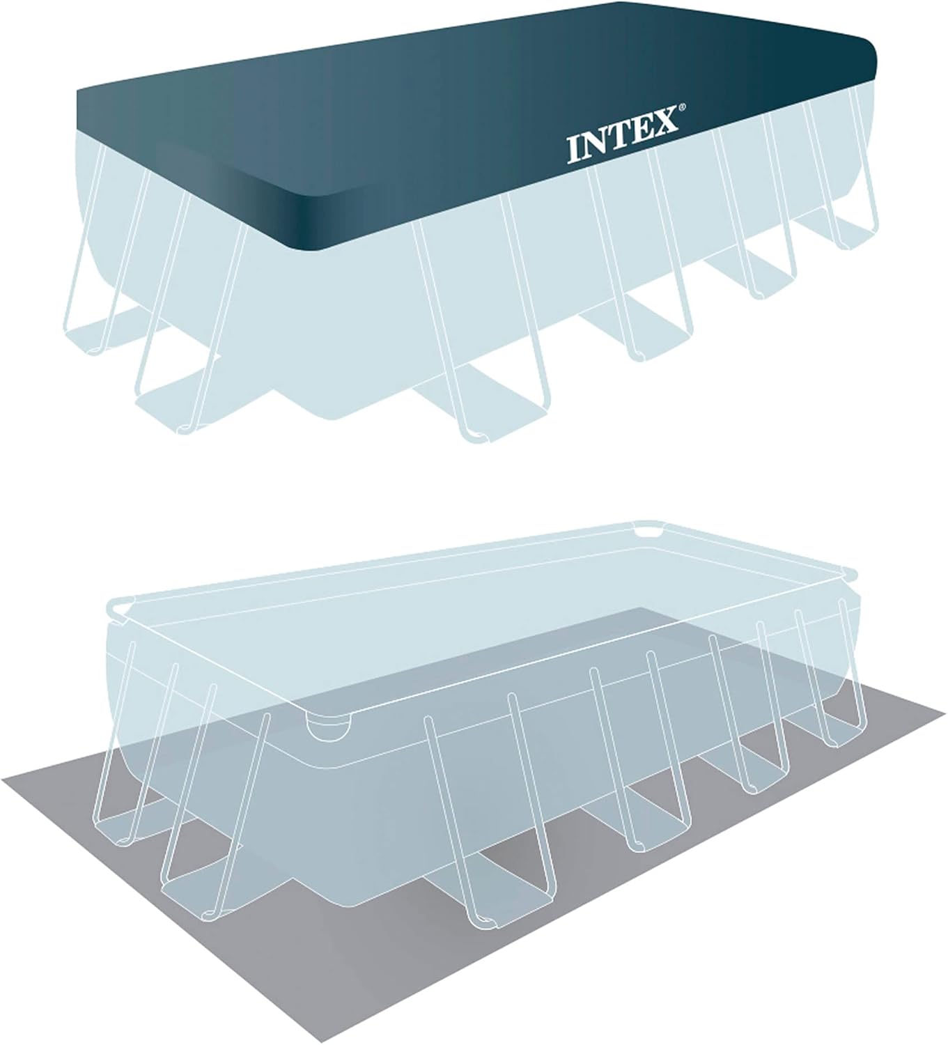 Intex kit Piscine Prism Frame rectangulaire Angulaire Tubulaire (l) 4,88 x (l) 2,44 x (h) 1,07m