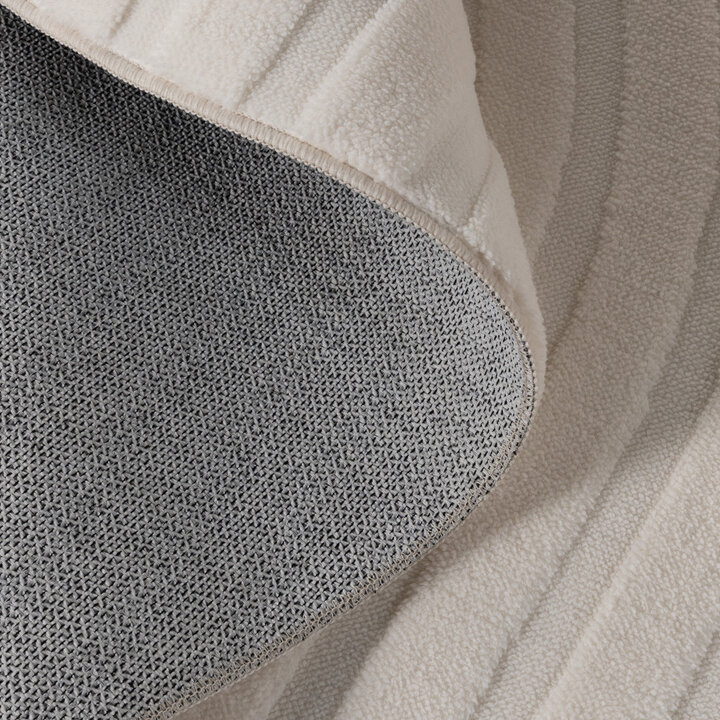 Rond Scandinavisch vloerkleed - Charm Curves Wit
