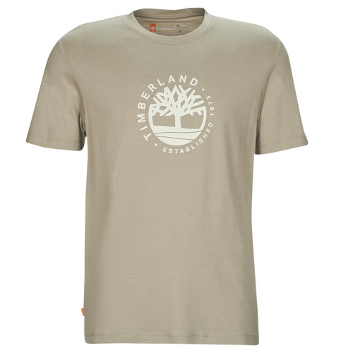 Timberland - SS REFIBRA LOGO GRAPHIC TEE REGULAR - Beige