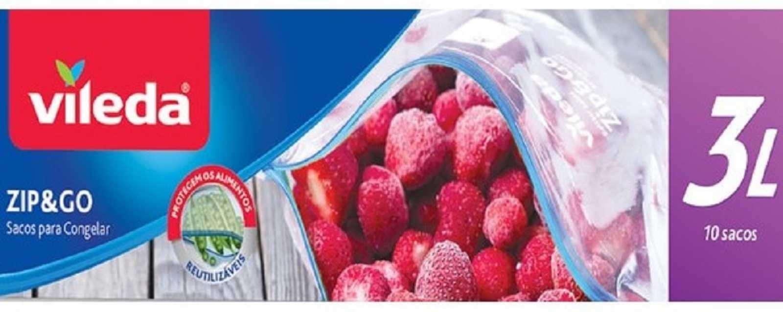 Sacos para congelador Vileda com fecho de correr 3 l 10 unidades