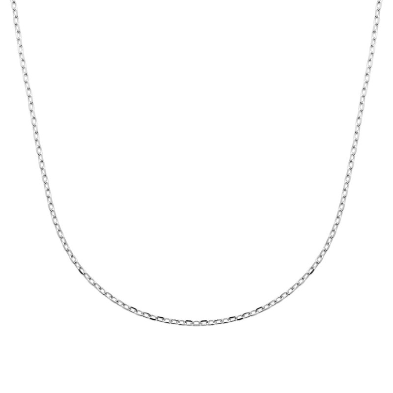 Chaine Mixte - Argent 925 - Chaîne forçat diamantée - Largeur : 2,6 mm - Longueur : 50 cm