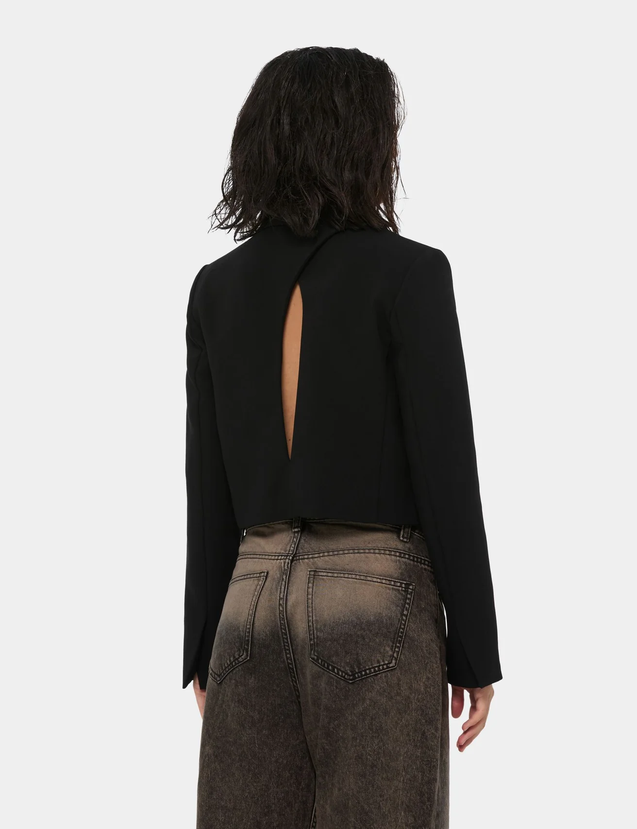 Veste blazer courte noire
