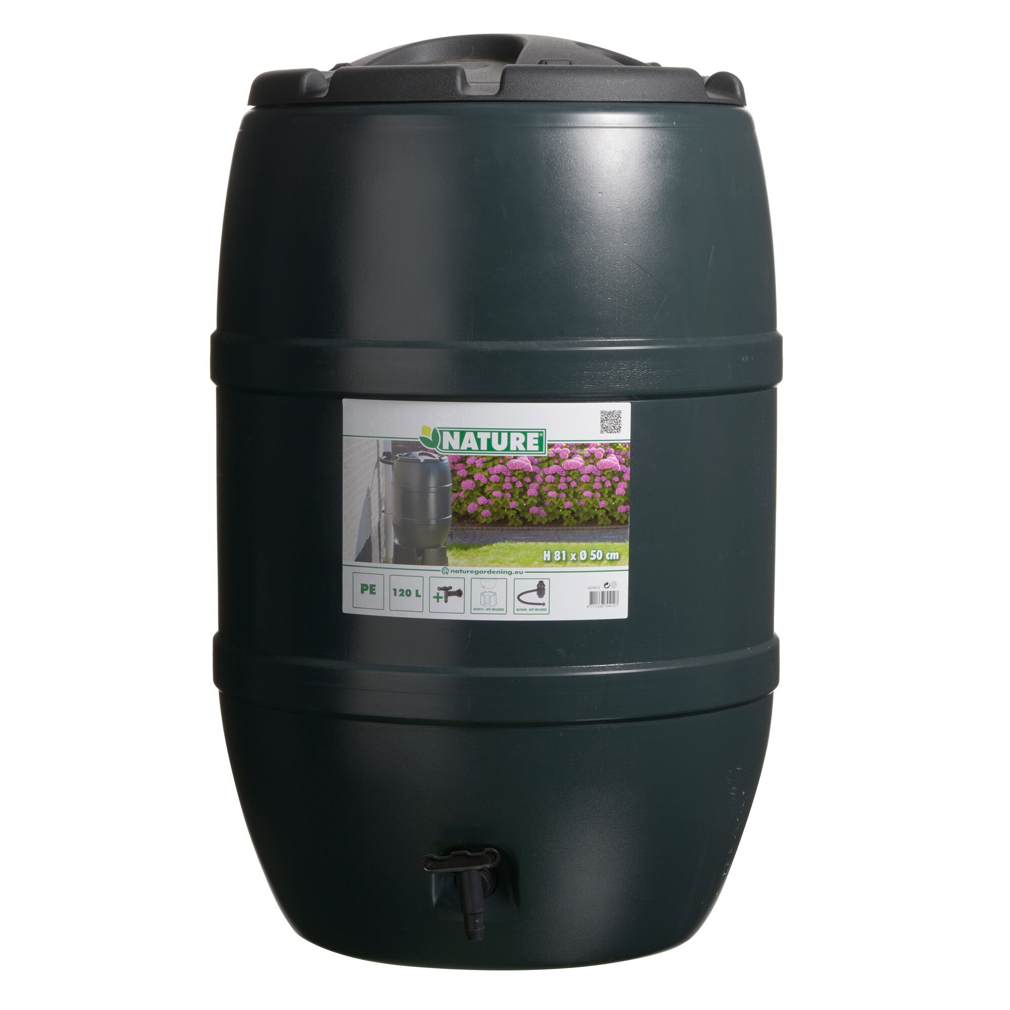 Nature - Regenton - 120 Liter - Zwart
