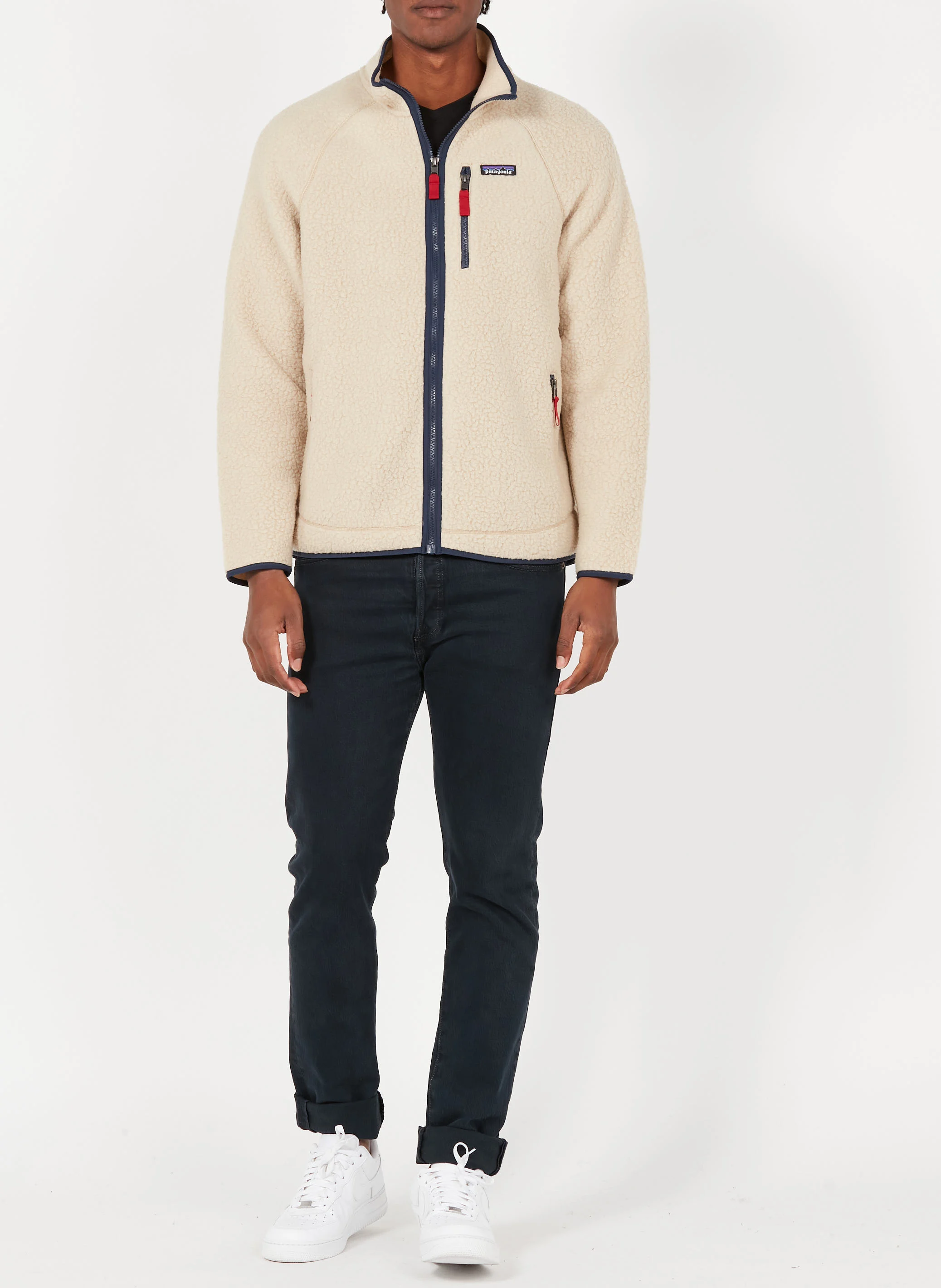 Polaire col montant texturée | Beige