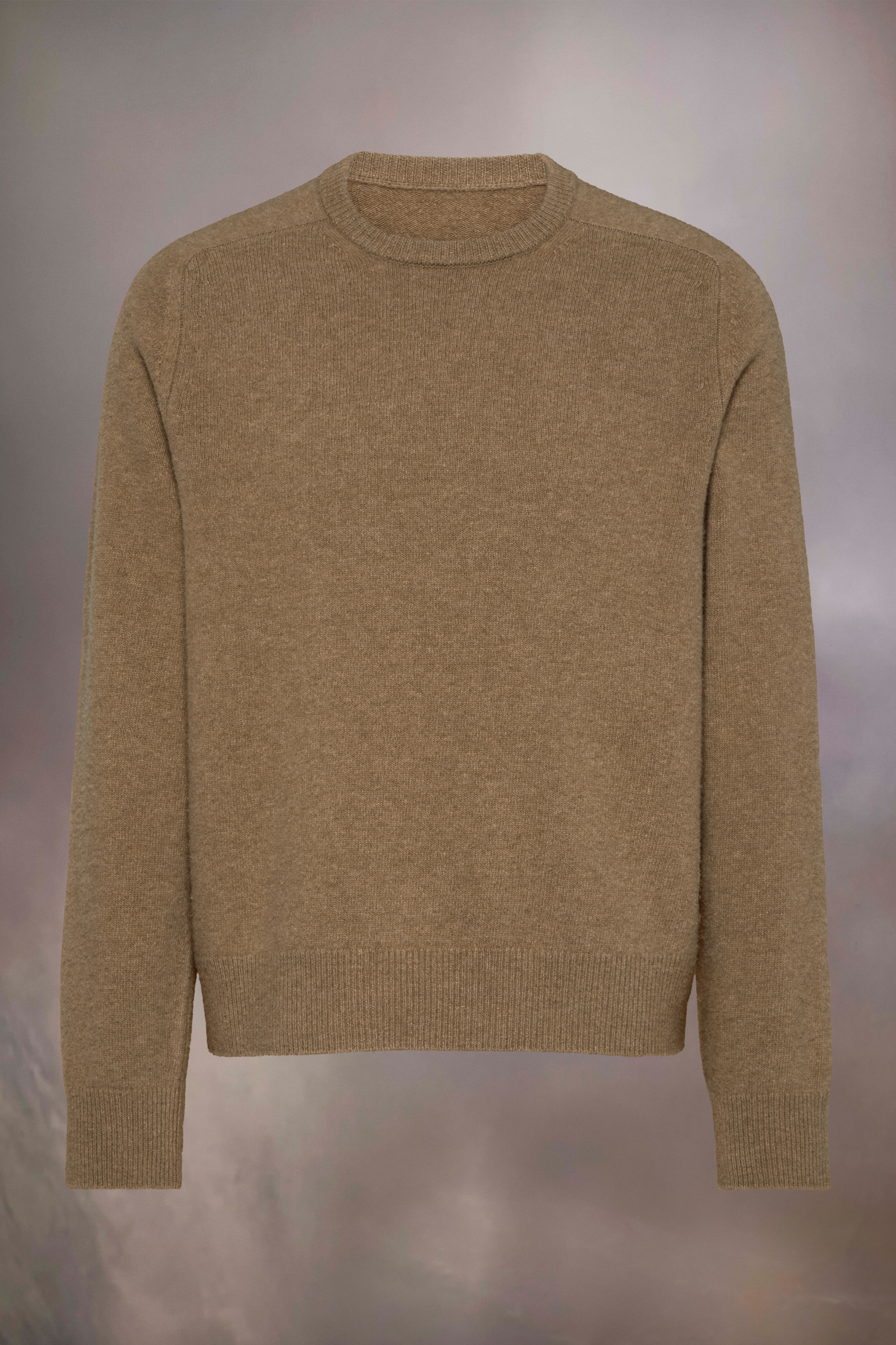 Pull en laine d'agneau lavée Rose beige