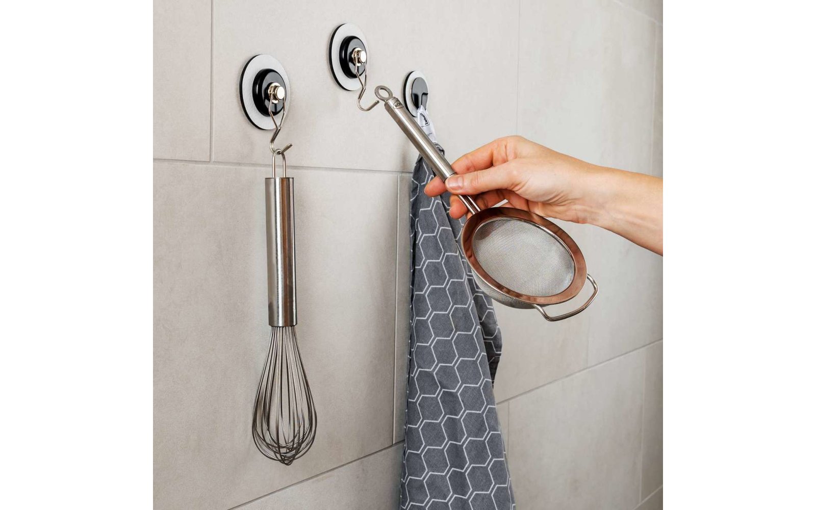 silwy® The One Magnet-Haken inkl. Metall Nano Gel Pad Weiß / Schwarz