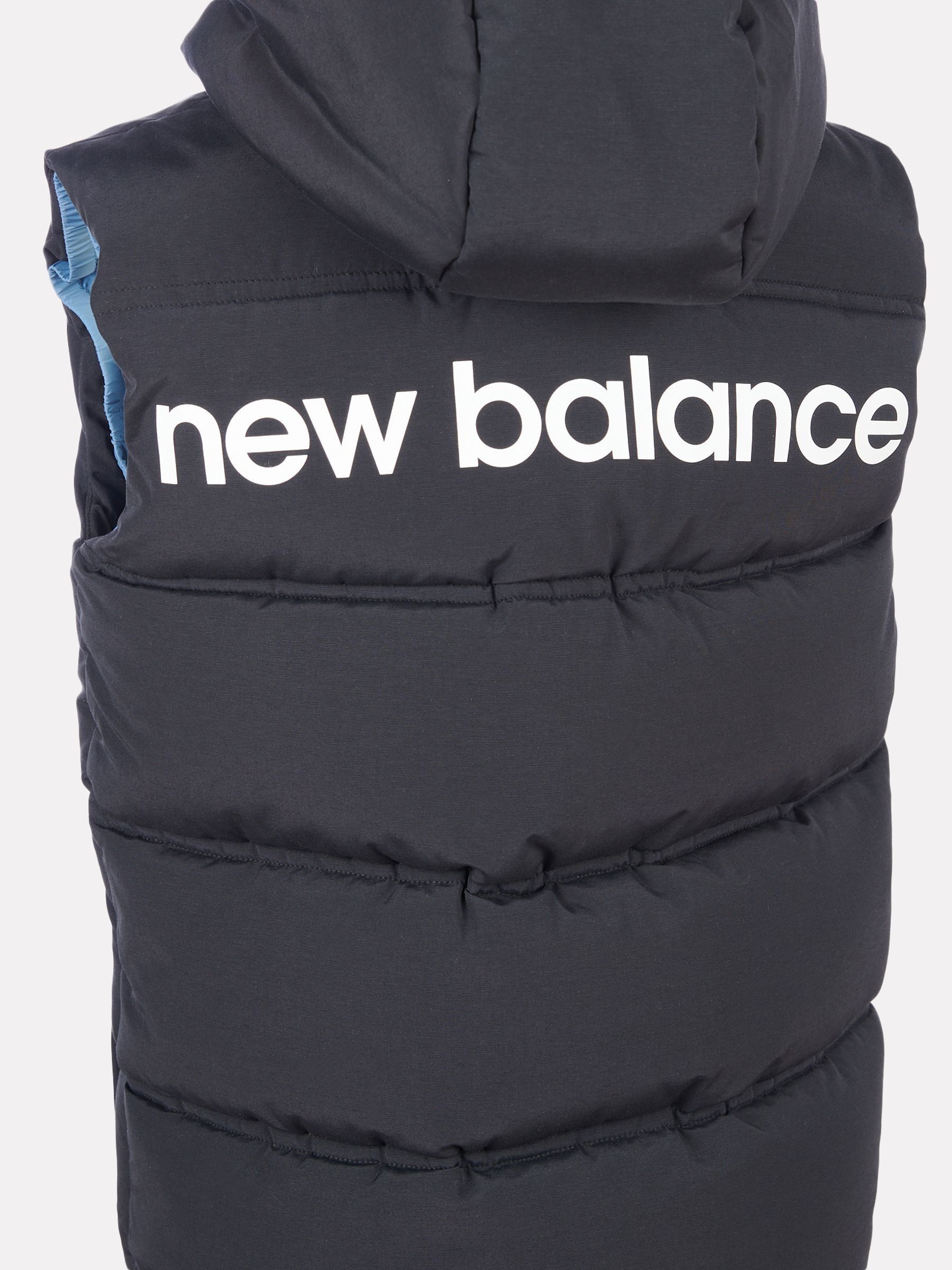 Zwart - New Balance Baffle Hooded Puffer Vest