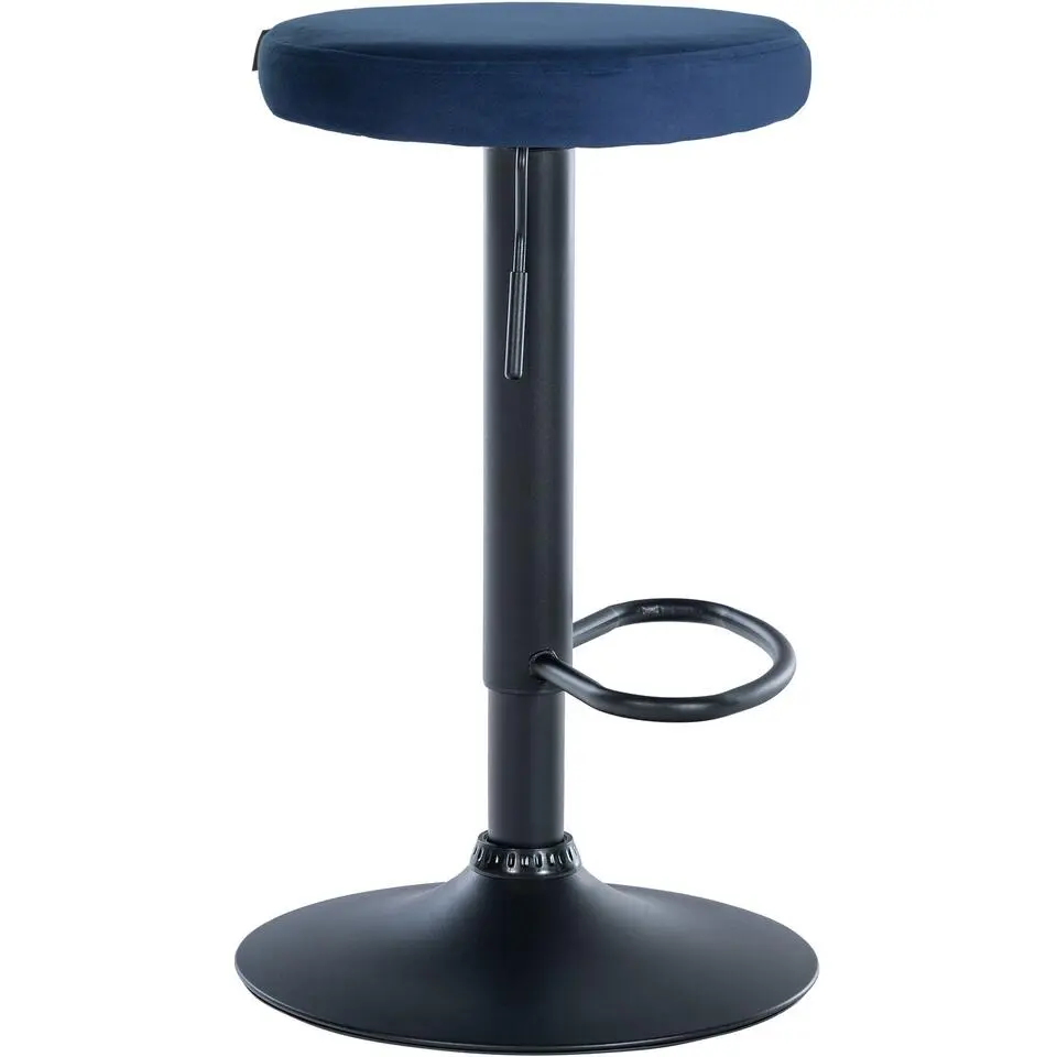 CLP Barkruk Ponte zwart Frame - Fluweel - blauw