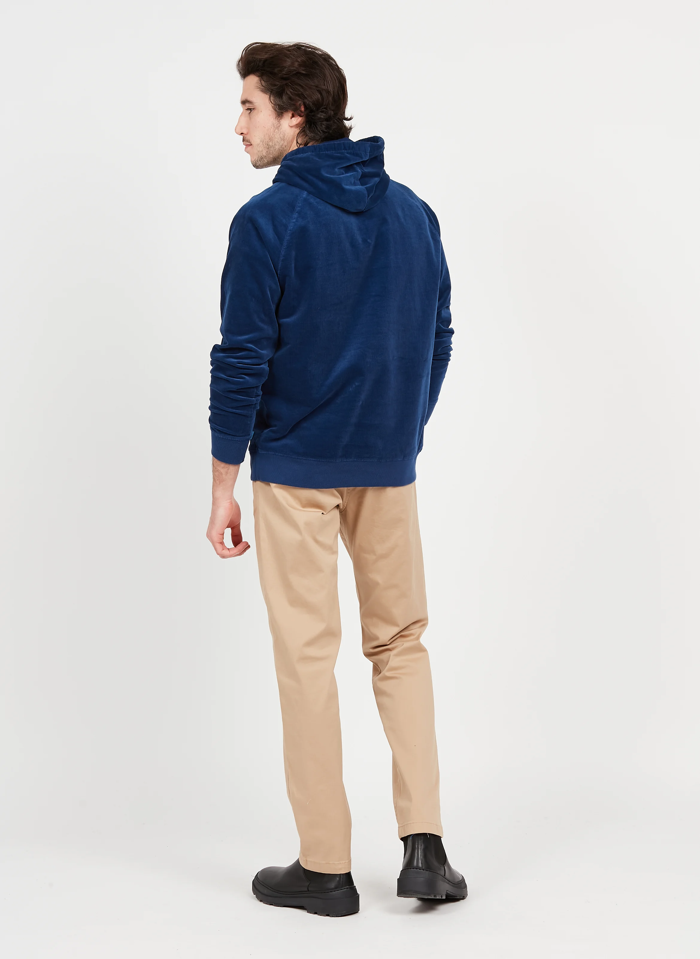 Sweat à capuche en coton organique| Bleu