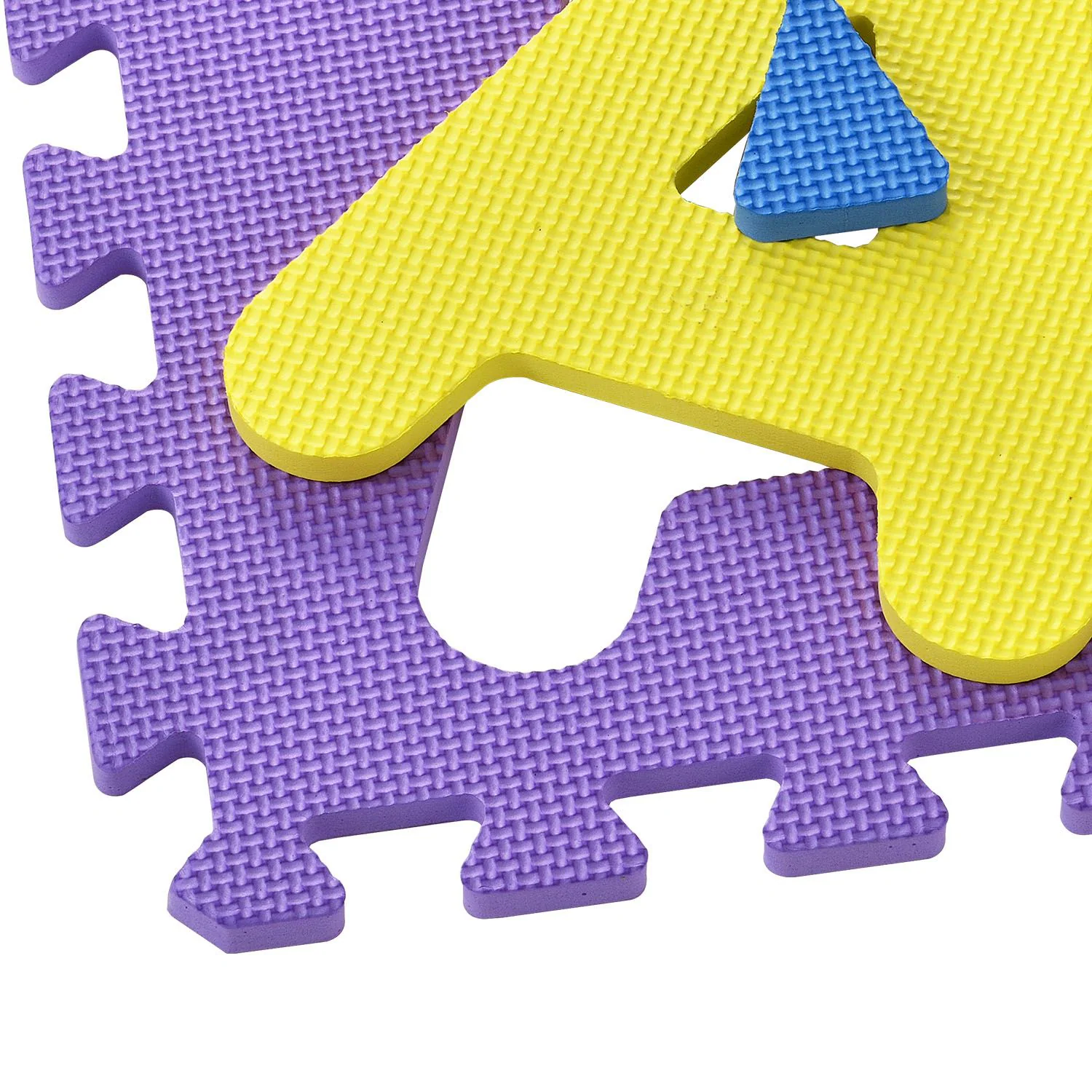 Juskys Kinder Puzzlematte Kim 36 Teile mit Buchstaben & Zahlen - rutschfest – Spielmatte bunt