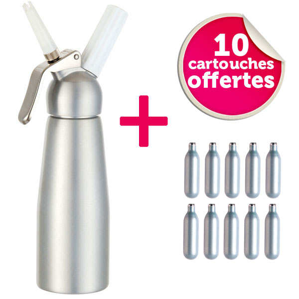 Siphon Mastrad 0.5L + 10 cartouches offertes