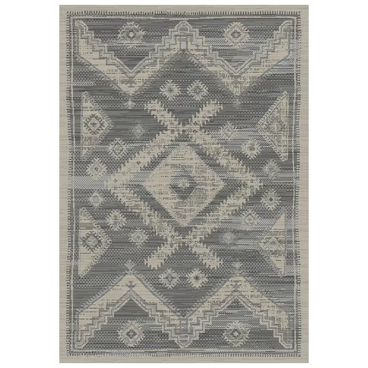 Teppich Mira Flatweave braun,grau