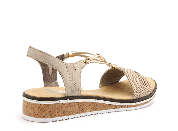 Rieker nu pieds plats femme v3662 beige