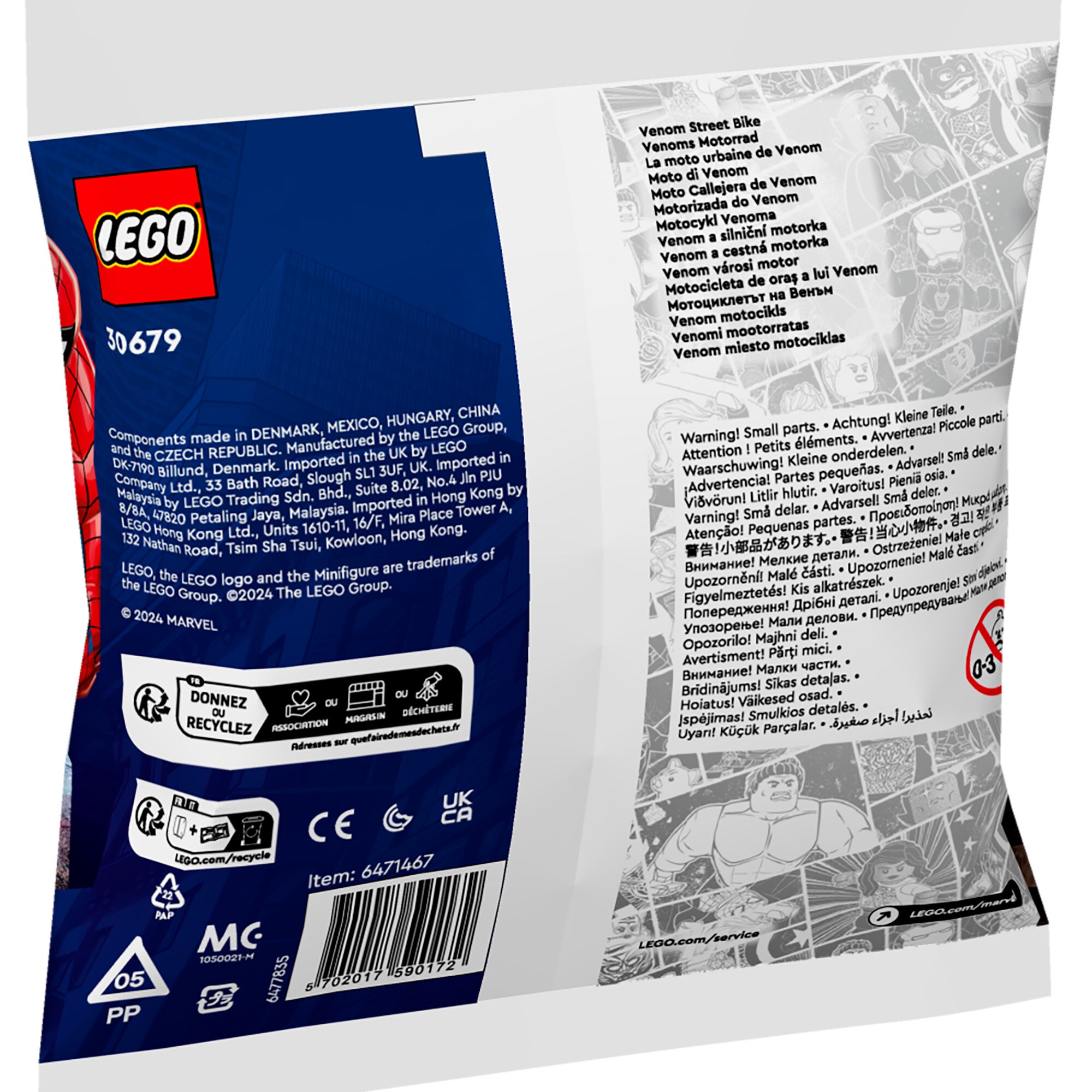 LEGO Konstruktionsspielzeug Marvel Super Heroes Venoms Motorrad