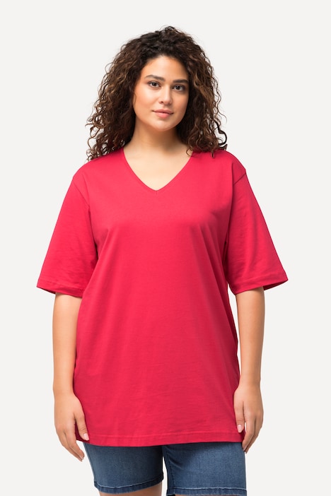 T-Shirt, V-Ausschnitt, Relaxed, Halbarm