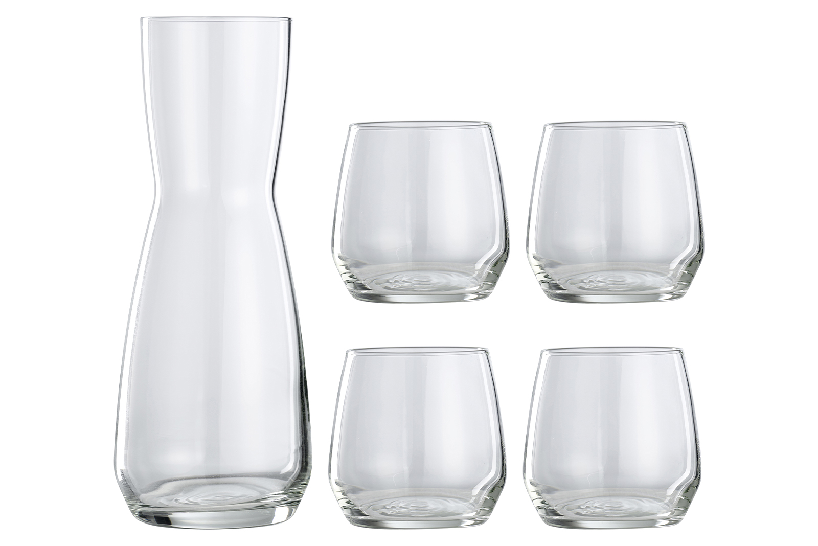 Angelica karaffel og vannglass Klart glass, 1 liter karaffel med 4stk vannglass.