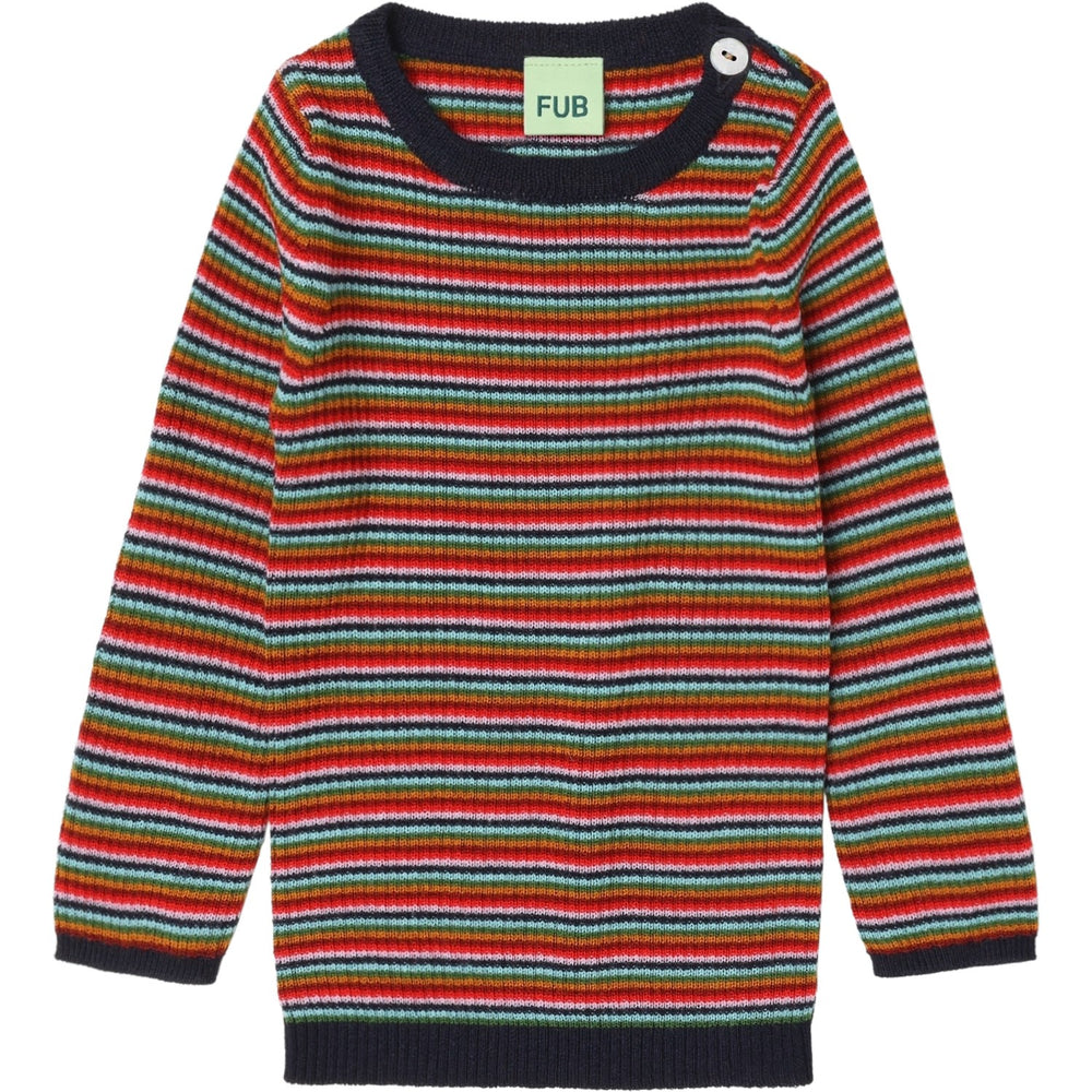 Køb FUB Multi Stripe Baby Rib Bluse