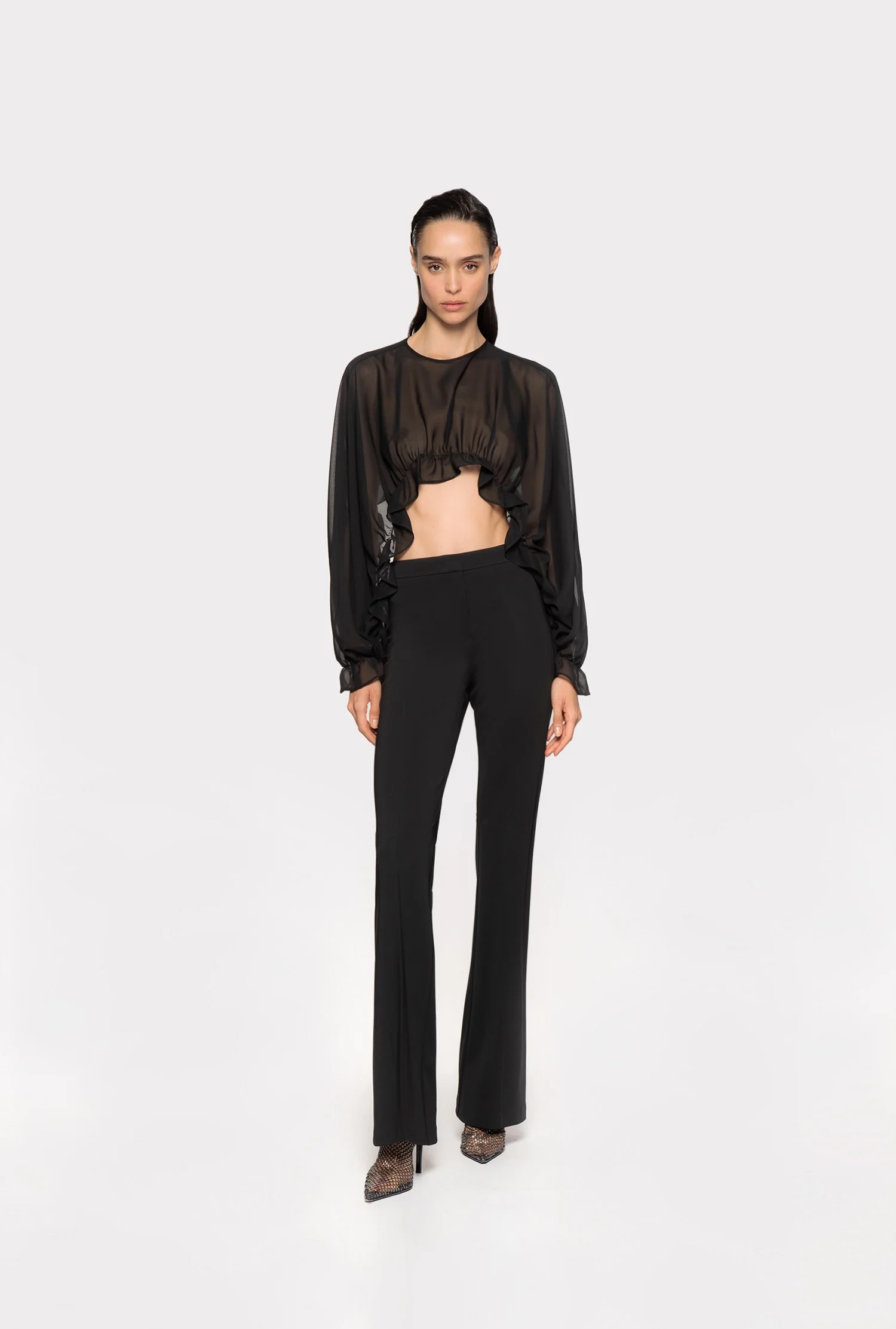 Pantalon flare | Noir