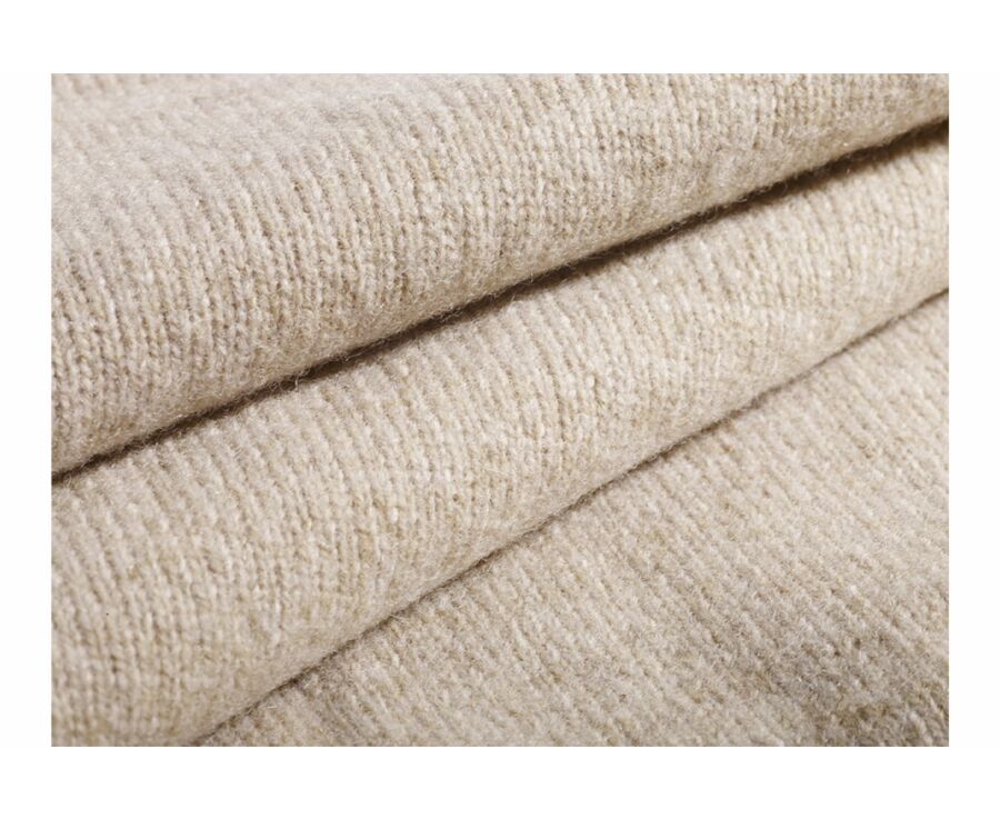 Pull homme laine col zippé Beige Chiné - KENNETH