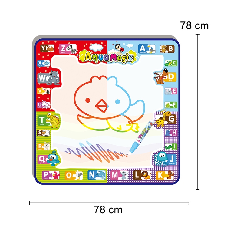 (30-tlg. Set) 78x78cm Magische Lern Spiel Zeichen Matte für Kinder   Diverse Formen / Stempel / Stifte