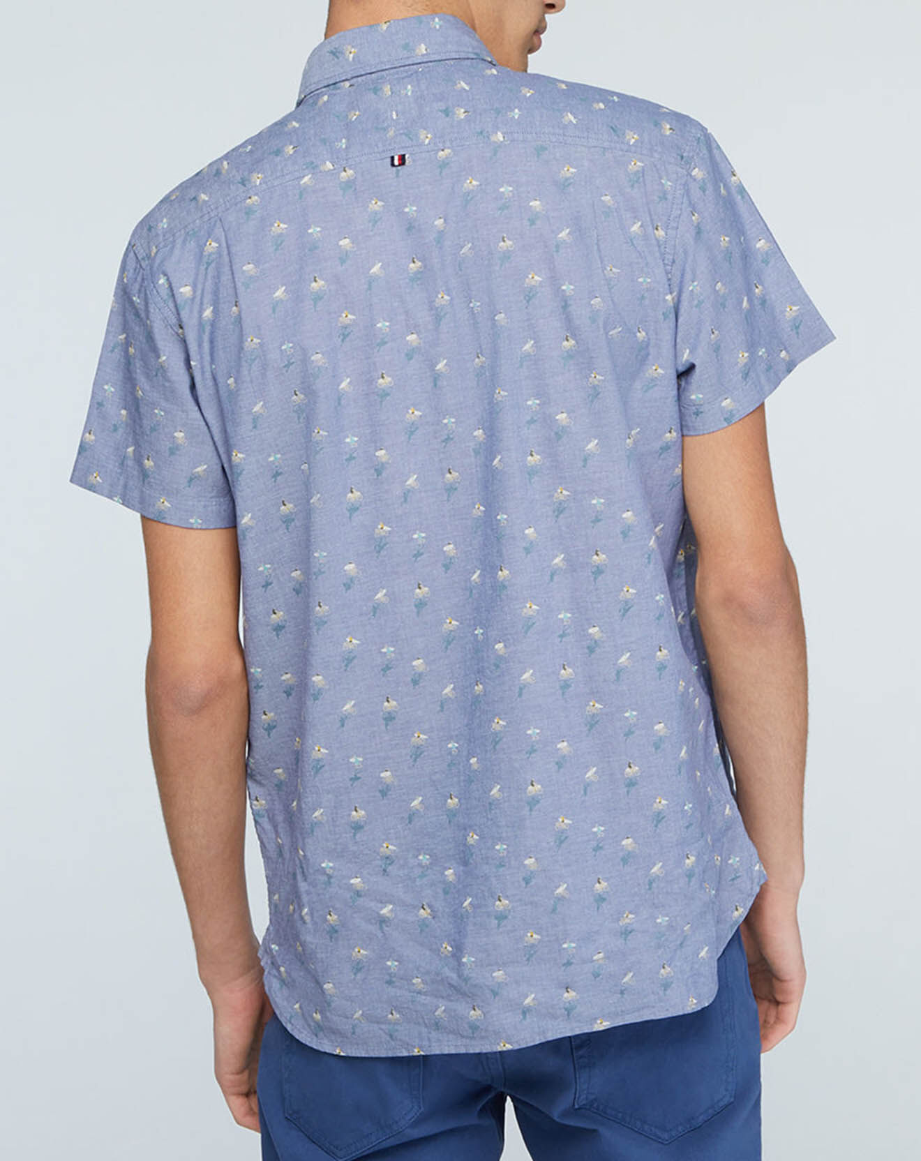 Oxbow Chemise droite Churchill imprimée vélo bleu grisé